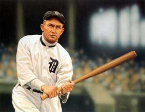 Baseball In Pics on X: Ty Cobb using a split hand grip.   / X