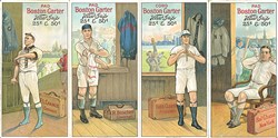 1912 Boston Garter Uncut Strip of Four Cards