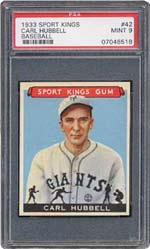 ''King Carl'' Hubbell struck out five legendary sluggersduring the '34 All-Star Game.. in succession!