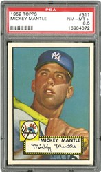 1952 Topps Mickey Mantle #311