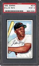 This '52 Bowman Mays drummed up an impressive $15,698.