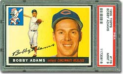 1955 Topps #178 Bobby Adams PSA 9 MINT - sold for $6,461