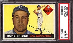 1955 Topps Duke Snider PSA 8
