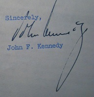 1956 John Kennedy Signed Letter (Closeup)
