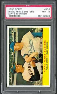 1958 Topps Rival Fence Busters sold for $8,510 in Superior sale