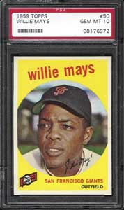The finest 1959 Topps Mays in existence, a PSA 10