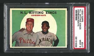 1959 Topps N.L. Hitting Kings PSA 9 Mint is sold for $3,739