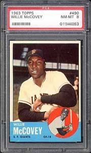 The blue border makes this 1963 Topps McCovey tough