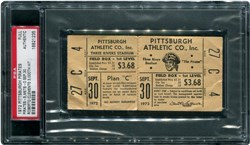 1972 Pittsburgh Pirates Full Ticket; Pirates-5, Mets-0; (Roberto Clemente 3,000th Hit)