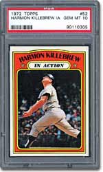 PSA Gem Mint 10 1972 Topps Harmon Killebrew In Action - sold for $1,150.