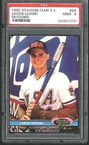 A second year Stadium Club Giambi