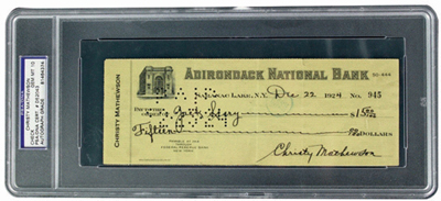 Christy Mathewson Check
