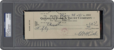 Babe Ruth Check
