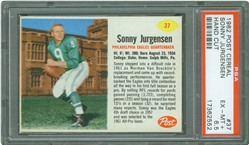 1962 Post Cereal #37 Sonny Jurgensen