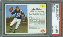 1962 Post Cereal #90 Johnny Unitas
