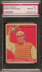 1933 Goudey Benny Bengough 001 PSA NM-MT 8