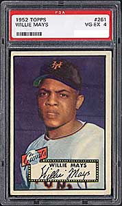The 1952 Topps Mays was one of the first cards Bob submitted to PSA