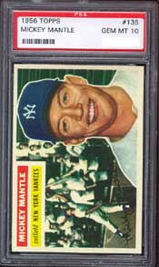 1956 Topps Mantle PSA GEM MT 10.