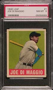 1948 Leaf Joe DiMaggio PSA 8