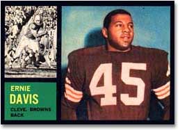 This is a nice example of Ernie Davis' only pro football card.Smart collectors should snap one up if they ever find one.