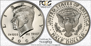 2000-S Kennedy half, PCGS PR-70 DC