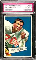 The ultimate post-war football rarity and key to the '52 Bowman Large Football set.