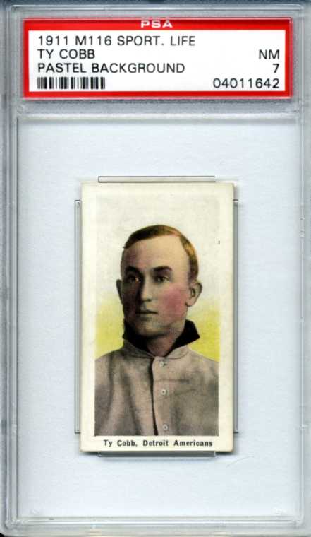1911 M116 Ty Cobb Pastel Background