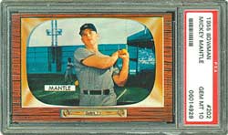 1955 Bowman Mickey Mantle, PSA Gem Mint 10