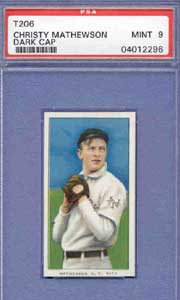 T206 Christy Mathewson (Dark Cap) PSA Mint 9 sells for $29,482