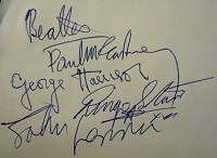 The Beatles Signed Page