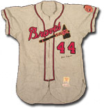 This 1950s Hank Aaron jersey sold for over $40,000.