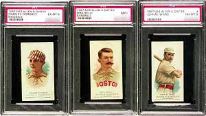 The 1887 set included 50 different cards, ranging from ten baseball players to ten oarsmen, from wrestlers and pugilists to Buffalo Bill and Annie Oakley.