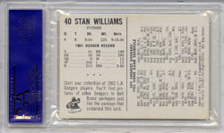 Back of Bell Brand Stan Williams card