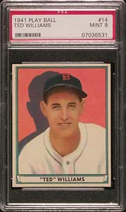 1941 Play Ball Ted Williams 014 PSA MINT 9