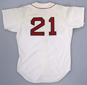 Roger Clemens game-used Red Sox jersey