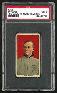 PSA VG 3 T206 Ty Cobb with Cobb back