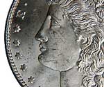 Contact marks appear on the face of this Morgan $1.