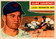 1956 Topps of catcher Clint Courtney.