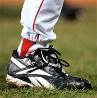Curt Schilling's 'Bloody Sock' worn during Game Two of the 2004 World Series
