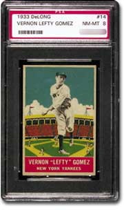 1933 Delong Vernon Lefty Gomez PSA NM-MT 8.