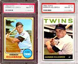 1968 and 1964 Topps Killebrew cards represent some great cards you can add to your collection.