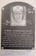 Flick Black & White Hall of Fame Plaque