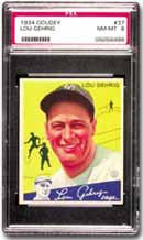 1934 Goudey Lou Gehrig, PSA Graded NM-MT 8.
