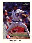 A 1990 Leaf Greg Maddux #25is currently valued at $105, according to the Feb. SportscardMarket Report (SMR).