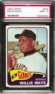 Goodwin and Co. sold a 1965 Topps Willie Mays in PSA MINT 9 for $4,192