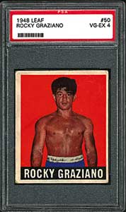 This 1948 Leaf Graziano card is a major rarity