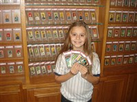 Hagberg's nine-year old daughter, Emily, loves to collect old players and cards - although she considers cards and players from the 1980s to be old relics.