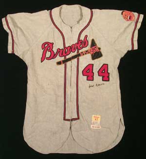Superb Hank Aaron Game Worn Jersey