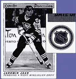 Can you read the words inside the peripheral ring of the NHL logo? You can't on this fake.