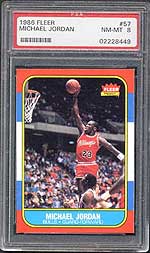1986 Fleer Michael Jordan PSA NM-MT 8.